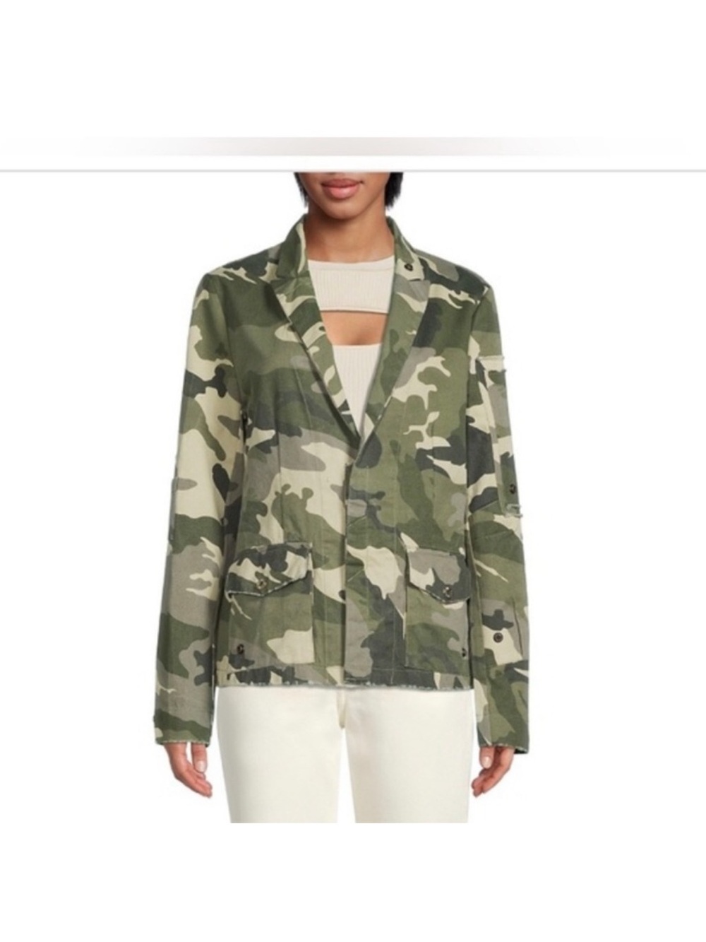 Zadig & Voltaire Green Camouflage Utility Jacket